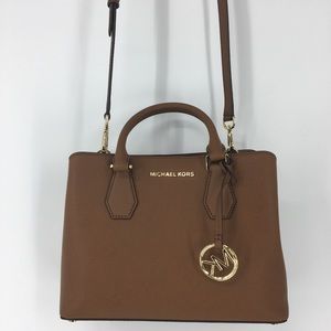 Michael Kors Camille Leather Medium Satchel